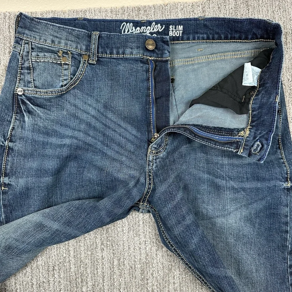 Wrangler‎ Retro Slim Boot Jeans 38x36 Cowboy Boot Western Denim Tall